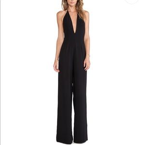 Solace London black halter jumpsuit